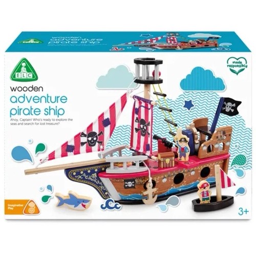 Wooden pirate ship playset - pirate,